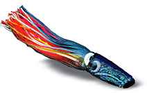 fishing lures utilizing Aqua Blue product